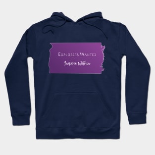 Explorers Wanted Sign Hoodie